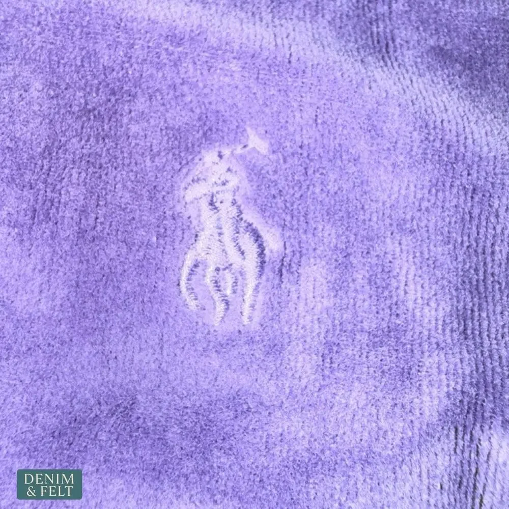 Polo Ralph Lauren‎ Baby Velour Peplum Hoodie Jogger Set Purple Pony Logo 12M